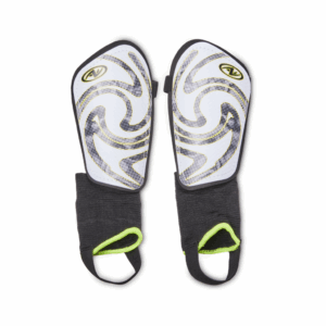 Athletic Works Soccer Stirrup Shin Guard (White/Black, Small)